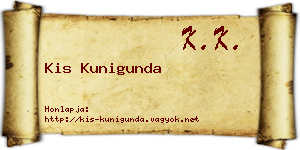 Kis Kunigunda névjegykártya